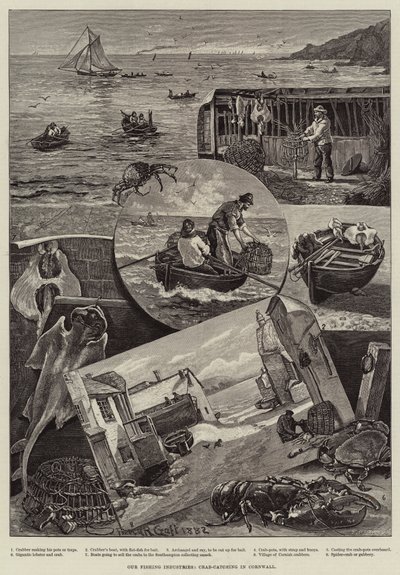 Unsere Fischereiindustrie, Krabbenfang in Cornwall von Percy Robert Craft